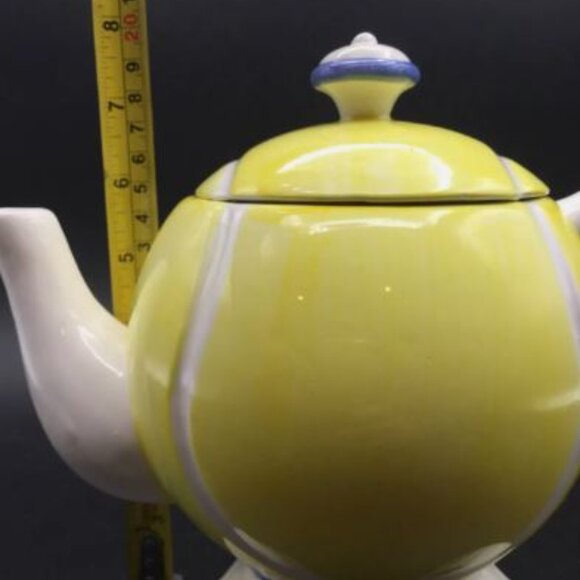 Vintage 1980' Tennis Ball Teapot Unique Quirky Eclecic Kitchen - Picture 9 of 10